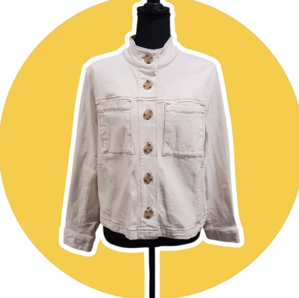 SOLD J. Jill Modern Utility Jacket Natural - Picture 2 of 8